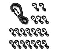 QWORK® 20 Pack 2.5 cm Mini Spring Snap Clips Quick Release Keyring Clip for Traveling Camping Hiking Keychains Backpacks DIY Crafts