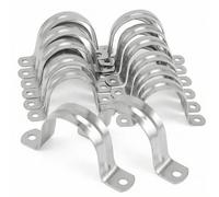 QWORK® 20 Pack 50mm U Shaped Clamp, 304 Stainless Steel Saddle Clamp Strap Clamp Tube Pipe U Clip (M50)