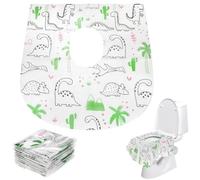 QWORK® 20 Pack Extra Large Disposable Toilet Seat Covers 25"x24" - Waterproof Non-Slip Potty Seat Protectors, Non-Woven Fabrics