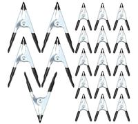 QWORK® 20-Piece Steel Spring Clamp Set - 2 Inch and 4 Inch - Zinc-Coated Steel, Non-Slip PVC Handles