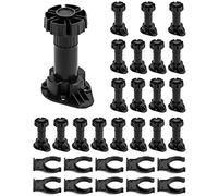 QWORK® 20 Pieces Furniture Feet Leveling Feet Adjustable, kitchen cabinet legs, Extended Range: 100-120mm