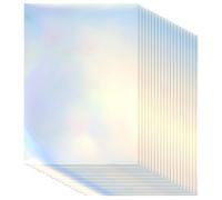 QWORK® 20 Sheets Printable Holographic Stickers A4 Size Rainbow Vinyl Sticker Paper Dries Quickly Waterproof for Inkjet/Laser Printer (210 x 297 mm)