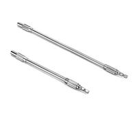 QWORK® Flexible Extension Screwdriver Drill Bit Shaft Holder Connecting Link for Electronic Drill Screwdriver, Drill Bit Extension for Pivoting Bit Tip Holder, 1/4" Shank, 200mm & 300mm (2 Pack)