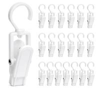 QWORK® 20PCS Portable Hanger Clip, 10.5cm (4") Multifunction Laundry Hook Clip for Towel Sheet Boot Hat Clothes Outdoor Activities