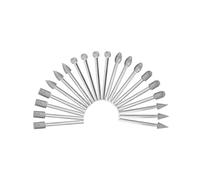 QWORK® 20PCS Stone Carving Set, Diamond Grinding Bit Set, 1/8 Inch Shank, 120Grit, Suitable for Jade, Glass, Rocks, Ceramics, Etc