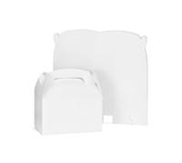 QWORK® 24 Pack Favour Boxes, Paper Gift Box, White, 16 * 9.5 * 9.5Cm, Folding Box, Suitable For Weddings, Birthdays And Christmas