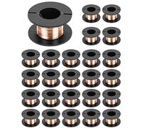 QWORK® 25 Pcs 0.1mm Copper Wire Enameled Copper Wire Magnet Wire 8m Length for Connecting or Soldering Purpose