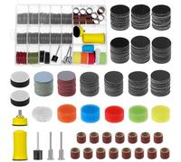QWORK® 268pcs Wet and Dry Sanding Discs & Drum Sander Set ，25mm, 60-10000 Grit, Sanding Polishing Kit for Rotary Tools & Drill Attachment