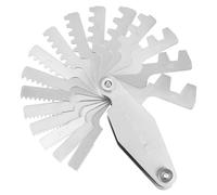 QWORK 29 Degree Acme Screw Pitch Gauge Set, 16-Piece Steel Thread Pitch Measuring Tool with Laser Engraved Scale for Internal and External Threads