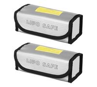 QWORK® 2PCS 185 * 75 * 60MM Lipo Safe Bag, Lipo Battery Storage, Fireproof Explosion Proof Bag