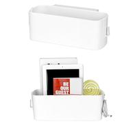QWORK® 2Pcs bedside storage with Detachable Hooks, Bed Hanging Storage Organizer, for Books, Phones, Accessories