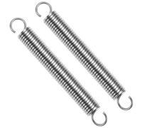 QWORK® 2PCS Extended Compressed Spring,150mm Free Length, Extension Spring, 304 Stainless Steel, Small Dual Hook Tension Spring, Wire Diameter 2.5mm, OD 18mm