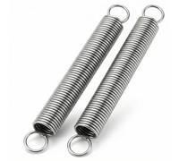 QWORK® 2PCS Extended Compressed Spring,150mm Free Length, Extension Spring, Stainless Steel, Small Dual Hook Tension Spring, Wire Diameter 2mm, OD 18mm, 304 Stainless Steel