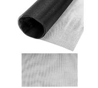 QWORK® 2Pcs Fly Screen Window Replacement, Fly Fiberglass Screen,120 x 250 cm, Keep Fresh Air Circulating, Black, 18 mesh