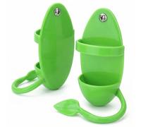 QWORK® 2Pcs Parrot Cuttlebone Holder with Perch Stand, Bird Feeder Station for Bird Food Supplies Vegetable Fruit Container