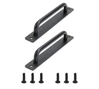 QWORK® 2PCS Shed Door Handles, Safety Handle Pull Sliding Barn Door Cabinet Handle, for Cabinet Shed Garage Cabinet Closet Bathroom Kitchen Furniture Door
