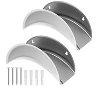 QWORK® 2PCS Wall-Mounted Hose Holder, 10-Inch 26cm Anti-Corrosive Metal Hose Bracket