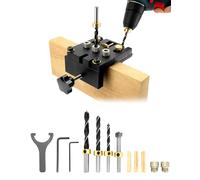 QWORK® 3 in 1 Woodworking Doweling Jig Kit, Locator Carpentry Tools, Hole Jig Kit Tool System