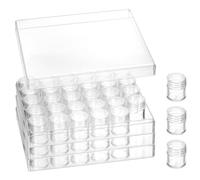 QWORK® 3 Pack 30 Slots Clear Bead Storage Plastic Containers, Organiser Box with Lids, for Jewelry, Crafts, and DIY Nail Art