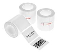 QWORK® 3 Rolls Thermal Printer Labels 40x30mm (1.6"x1.2"), Compatible with M200/M120/M110 and More - Self-Adhesive & Waterproof & Oil Resistant - 220 Labels/Roll