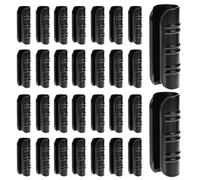 QWORK® 30 PCS Black GreenhouseTube Clips, 25mm Film Pipe Clips, Plastic Snap Clamps, for Garden Farm Greenhouse PVC Pipe