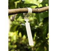 QWORK® 300Pcs Plastic Tree Labels, Garden Plant Tags Hanging Tags Wrap Around (2x21cm White)