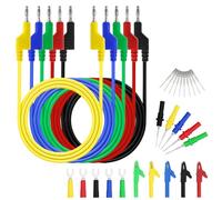 QWORK® 30PCS 4mm Banana Plug Test Leads Kit for Multimeter Testing