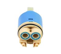 QWORK® 35mm Tap Cartridge, Ceramic Faucet Cartridge, Ceramic Disc Cartridg Valve, Mix Tap Inner Cartridge Replacement for Kitchen Faucet, with Cartridge Base