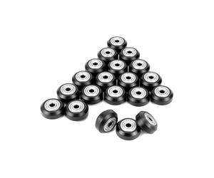 QWORK 3D Printer POM Roller, 20 Pcs High Speed Gantry Wheels, V-Slot Bearing Wheel, POM Pulley Wheel with 625ZZ Bearing, for Ender 3 Pro CR-10, CR-10S Series 3D Printer CNC Machines
