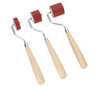 QWORK 3pcs Rubber Rollers Brayer - Ink Roller for Crafting, for Stamping, Crafts, Printmaking