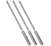 QWORK® 3PCS SDS Plus Hammer Drill Bits 6mm x 160mm, With Tungsten Carbide Tips Forconcrete, Brick, And Stone And Masonry