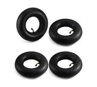 QWORK 4.10/3.50-4 Wheelbarrow Inner Tube, 4 Pack Replacement Inner Tubes, Bent Valve, for Lawn Movers, Hand Trucks