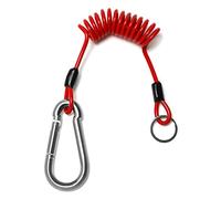 QWORK® 4 Ft Breakaway Cable, Trailer Brake Safety Cable Spring Towing Coiled Wire, for RV Trailer Emergency