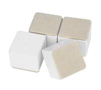 QWORK® 4 Pack 2"/50mm Lift Bed & Furniture Risers,Heavy Duty Carbon Steel, 2.4"/60mm Diameter Self-Adhesive Furniture Raisers,Supports 1100 lbs/Leg,White