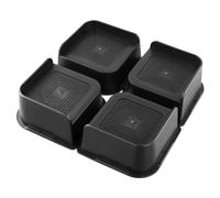 QWORK® 4 Pack 2 inch Bed Risers, Heavy Duty Furniture Risers to Rise for Bed Sofa Desk Chair Refrigerator Washing Machine, L shaped Design, Up to 6000 Lbs