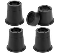 QWORK® 4 Pack 3.3 Inch Bed Risers, Heavy Duty Round Furniture Risers, Up to 6000 Lbs, for Bed Sofa Desk Chair Refrigerator