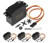 QWORK® 4-Pack Metal Gearbox Torque Digital Servo, High Speed Torque Digital Servo Motor, for Helicopter Robot Controls