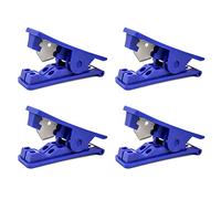 QWORK® 4 Pack PVC Tube Cutter, Nylon Plastic Hose Cutter for PU/PE Tubing up to 1/2" OD, ABS Body with Stainless Steel Blade, Blue