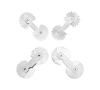QWORK® 4 Pack R0.3-1.5/ R1-6.5/ R7-14.5/ R15-25 Stainless Steel Radius Gauge Set, Concave Convex Measuring Gauges with Precision Measurement