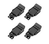 QWORK® 4 Pack Spring Loaded Toggle Latch, Stainless Steel Toggle Catch Clamp Clip Hasp Duck Billed Buckle for Cabinet Box Case, Black