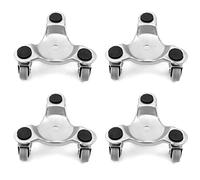 QWORK® 4 pcs 6" Steel Tri-Dolly, 400 lbs Load Capacity, Great for Moving Furniture & Appliances, Durable and Easy to Use