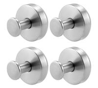 QWORK® 4 PCS Stainless Steel Suction Hooks - Diamater 2.4 Inch/60mm, Holds up to 11lbs/5kg