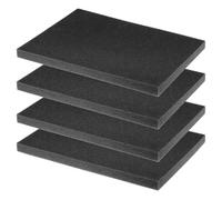 QWORK® 4 Pcs Tool Box Foam Inserts - 40x30x2.5 CM Pick and Pluck Foam Sheets for Tool Organisation, Flight Cases, DIY & Storage