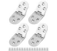 QWORK® 4 Pcs Zinc Alloy Folding Flip Hinge Folding Flip Hinge for Folding Table Cupboard Door Hatch