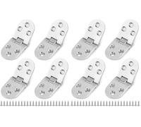 QWORK® 4 Pcs Zinc Alloy Folding Flip Hinge Folding Flip Hinge for Folding Table Cupboard Door Hatch (Pack of 2)