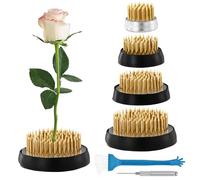 QWORK® 4 Pieces Floral Arranging Tool, Flower Frogs for Arrangements, Flower Hedgehog, for Florists, Offices and Tea Rooms