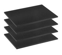 QWORK® 4 pieces polyurethane foam,40 x 30 x 1 cm, foam insert for protecting tools, cameras, cosmetics, and handicrafts.