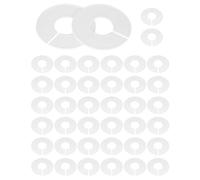 QWORK® 40 Pack White Plastic Clothing Size Divider, Closet Rack Dividers, for Sorting Clothes Size, Color, Reusable