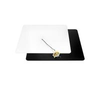 QWORK® 400x400x3mm Acrylic Sheets Acrylic Reflector Panels for Photo Background for Food Jewelry Product Photoshoot (Black + White)