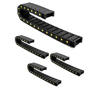 QWORK 4Pack Cable Drag Chain Wire Carrier High Toughness Closed Plastic Chain 1M Length, 25mm x 77mm (Inner H x Inner W)